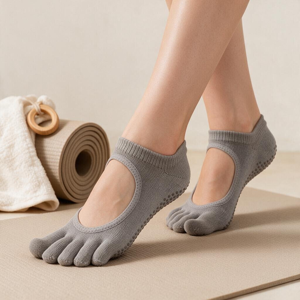 Five-Finger Non-Slip Yoga Socks | Full-Toe Grip Socks