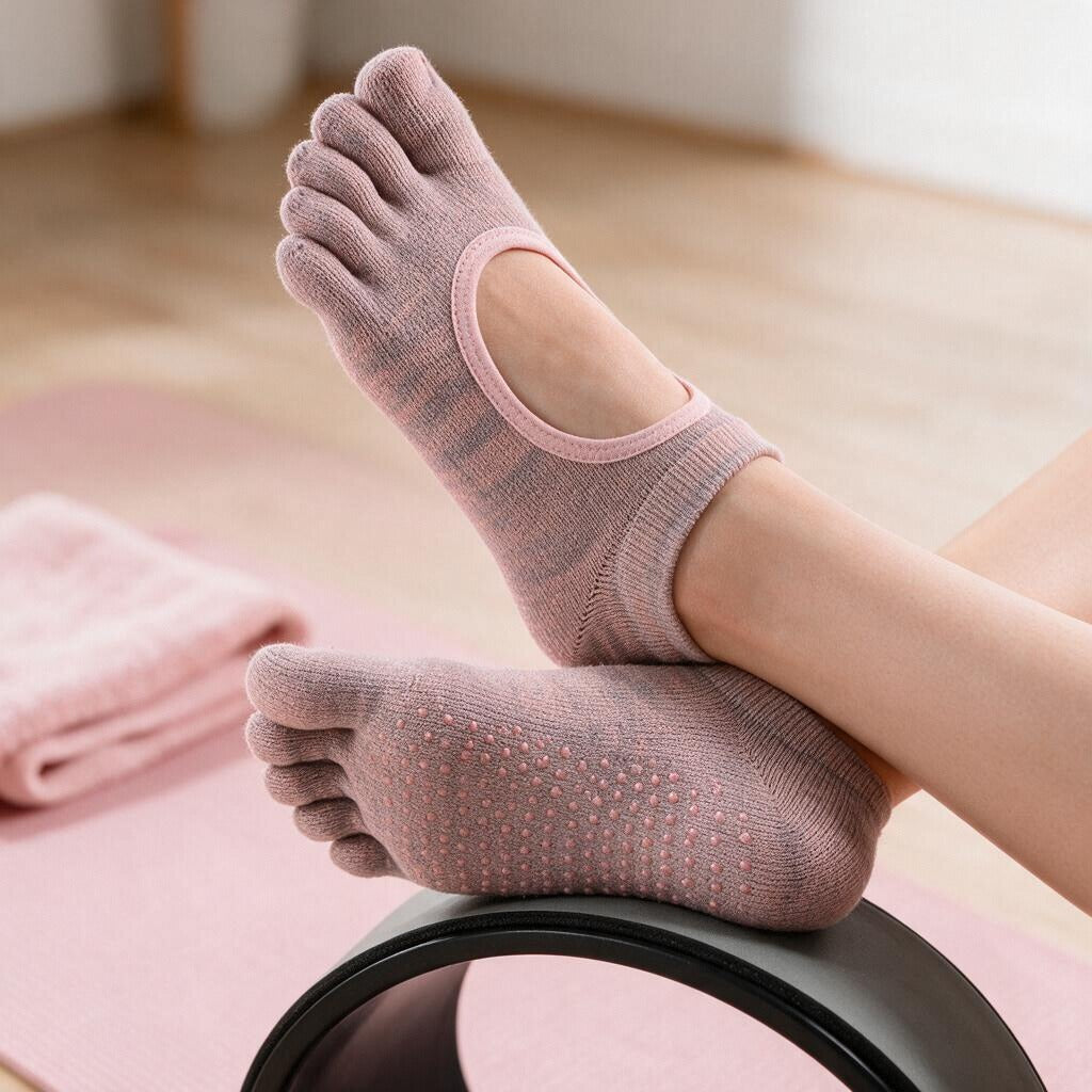 Five-Finger Non-Slip Yoga Socks | Full-Toe Grip Socks