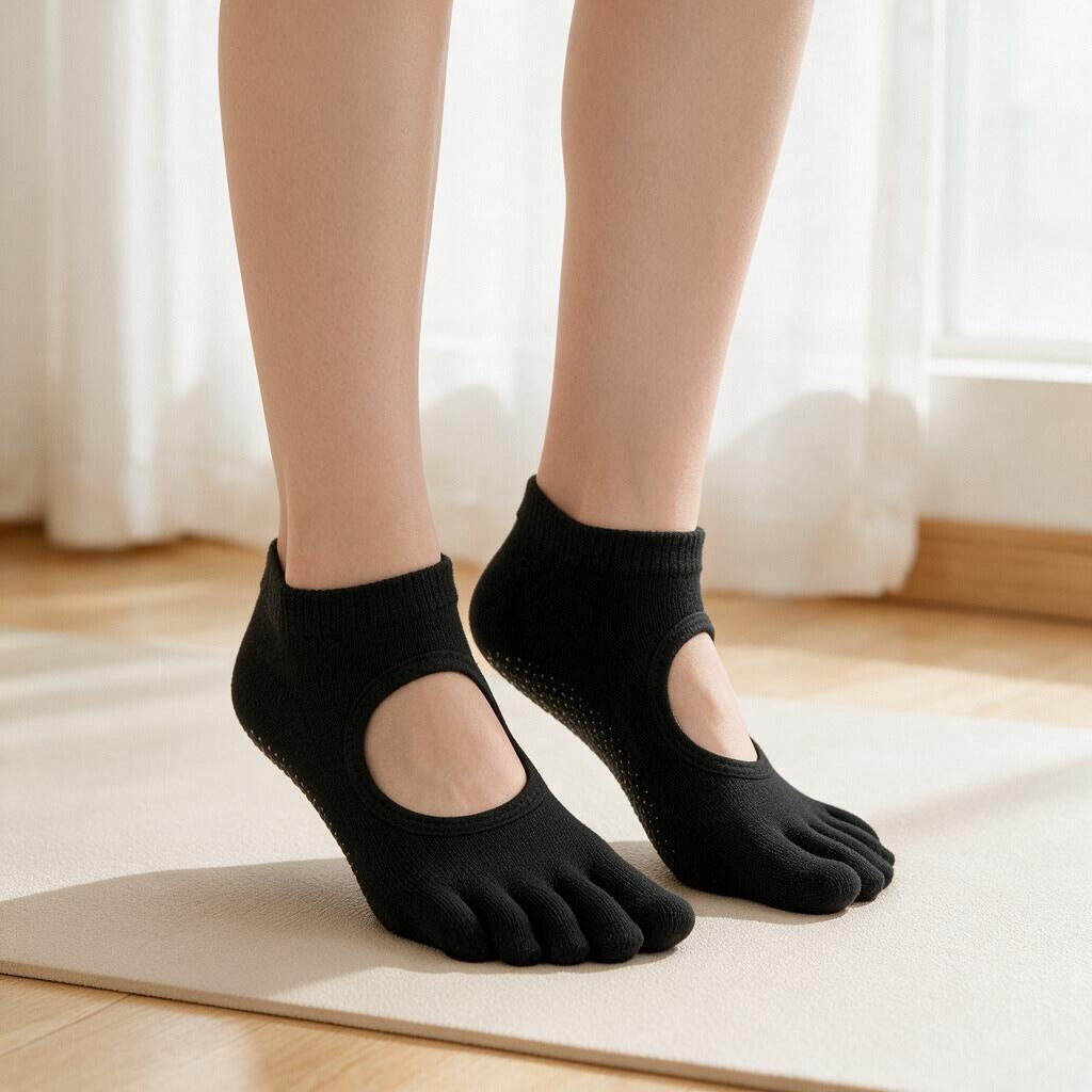 Five-Finger Non-Slip Yoga Socks | Full-Toe Grip Socks